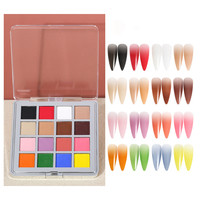 Peinture bricolage miroir perle holographique Pigment poudre manucure Nail Art décoration 16 couleurs solide ongles Chrome poudre ensemble