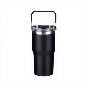 Cross-Border Large-Capacity Stainless Steel Vacuum Mug Unisex Portable Dual-Use Coffee Cup Car-Mounted Straw Water <b>Bottle</b> - Product Image 4