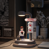 Lampe de table 3D au design moderne pour bureau et chambre à coucher Lumière Led Plug Décoration de la maison Veilleuse de table pour enfants