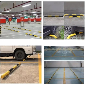 Barandilla de tubería de acero anticolisión en forma de U, tapón de rueda de estacionamiento de coche de acero metálico de 2,0 de espesor para productos de carretera - Product Image 3