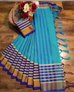 Vêtement ethnique, sari en soie viscose lourd, brodé, sexy, à manches longues, de conception originale, pour les fêtes, de luxe, lavable - Product Image 3