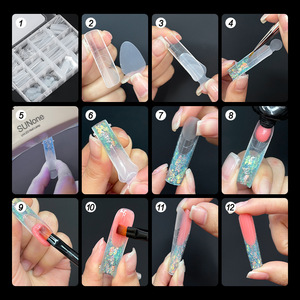 New Product 288 pieces/box French <b>Nail</b> Tip Soft Dual-mode <b>Nail</b> <b>Extension</b> <b>Nail</b> Mold Capsule Artificial <b>Nail</b> Patch Product - Product Image 4