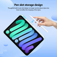 Casing Tablet dengan Slot pensil 2025 Bening, casing Mini 10.9 11 inci untuk iPad Pro Air 3 4 5 6 7 8 9 generasi ke-10