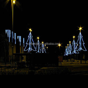 Dekorasi Natal tiang jalan 2d Led, lampu Motif Bintang Natal, lampu 2d untuk liburan luar ruangan - Product Image 4