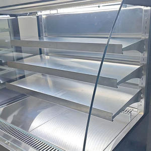 ตู้โชว์เค้กแบบโค้งกระจกเชิงพาณิชย์ ตู้โชว์เค้กแบบทำความ<span class=keywords><strong>เย็น</strong></span>ด้วยอากาศสแตนเลส - Product Image 6