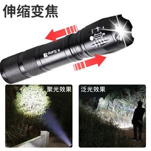 XLamp T6 <b>LED</b> Flashlight 10W Aluminum Alloy <b>Rechargeable</b> USB Charging Tactical <b>Torch</b> Light - Product Image 2