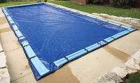 Hochwertige Ganzjährige Poolabdeckung, Doppelt Genähte Anti-UV PE-Planen, Einfache Installation, Solider Winterschutz