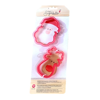 Moule à biscuits en plastique Sweet Sugarbelle Père Noël Renard Fondant Fondant Pâte à sucre Cookie Cutter pour glaçage royal