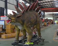 Modèle de dinosaure animatronique Stegosaurus, simulation réaliste de 5 m, en silicone, pour parcs d'aventure, utilisation intérieure/extérieure