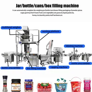 Gummies Candy/gummy Sugar Counting Packing Machine For Cans/jars/bottle Filling Packaging