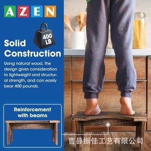 Repose-pieds en bois Zhenjia pour toilettes, robuste, pour adultes et enfants - Product Image 3