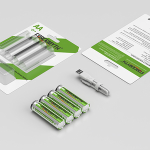 New Product 1.5V USB <strong>C</strong> Rechargeable AA <strong>Battery</strong> <strong>Cell</strong> 2500mWh Lithium <strong>Batteries</strong> Cylindrical Li-Ion <strong>Battery</strong> Support Type-<strong>C</strong> Charging - Product Image 4