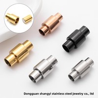 Fermoirs magnétiques en acier inoxydable, attaches en forme de roue, connecteurs en acier titane, motifs personnalisables, accessoires pour cordons et bracelets