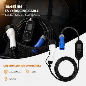 เครื่องชาร์จรถยนต์ไฟฟ้าแบบพกพา 7kW 32A หน้าจอขนาดใหญ่ ปลั๊ก EU กันน้ำ IP65 ปรับกระแสไฟได้ - Product Image 4