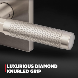 Poignée de porte carrée en alliage de zinc, design moderne, best-seller, durable, antirouille, sans clé, commande tactile, noir mat/brossé - Product Image 5