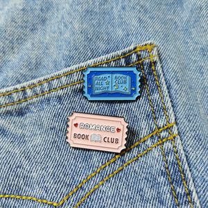 หนังสือคลับโลหะหมุดที่กําหนดเองโรแมนติกสไตล์วินเทจแสตมป์เข็มกลัดเคลือบหมุดปกป้ายตลกของขวัญ - Product Image 2