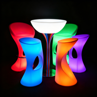 Table haute de cocktail sans fil à LED RGB illuminée, rechargeable, pour événements, location, boîte de nuit, KTV