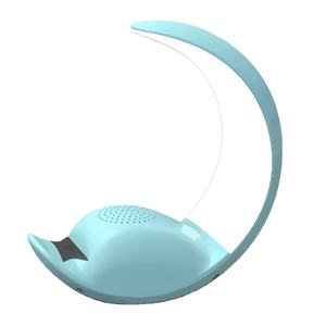 แฟชั่นรูปดวง<span class=keywords><strong>จันทร์</strong></span>มัลติฟังก์ชั่น<span class=keywords><strong>เพลง</strong></span>ไฟ LED ลําโพงฟันสีฟ้าพร้อมที่วางโทรศัพท์ - Product Image 1