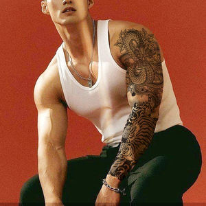 Venta al por mayor colorido <span class=keywords><strong>manga</strong></span> larga <span class=keywords><strong>tatuaje</strong></span> pegatina arte corporal impermeable Buda Animal calavera brazo completo tatuajes temporales - Product Image 4