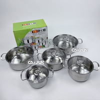 Vente à chaud 10 pièces d'ustensiles de cuisine en acier inoxydable au design classique, ensembles d'ustensiles de cuisine en gros, ensemble de casseroles de style classique