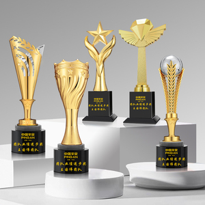 Artificial Crystal <strong>Metal</strong> for Golden Man <strong>Trophy</strong> Customized New Excellent Staff Annual Meeting Award Retirement <strong>Trophy</strong> - Product Image 2