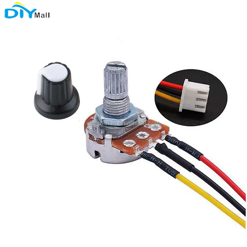 Diymall WH148 Lineaire Potentiometer 15Mm As Met Moeren En Ringen 3pin WH148 1K 2K 5K 10K 20K 50K 100K 250K 500K 1M