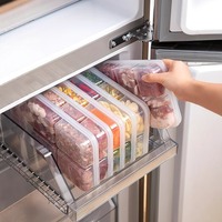 Boîte de rangement pliable et portable pour réfrigérateur, 6 compartiments, en plastique PP transparent, écologique, facile à nettoyer, pour la conservation des aliments dans la porte latérale du réfrigérateur