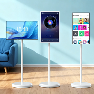 Android 21.5 pollici bianco schermo piatto <span class=keywords><strong>TV</strong></span> <span class=keywords><strong>Mobile</strong></span> Smart LED Display <span class=keywords><strong>Mobile</strong></span> portatile <span class=keywords><strong>TV</strong></span> giochi musica da salotto - Product Image 6