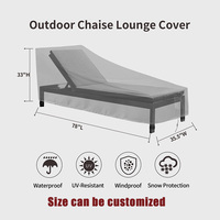 Housse de canapé imperméable et résistante aux UV pour meubles de jardin Housse de chaise longue d'extérieur Housse de chaise longue de patio
