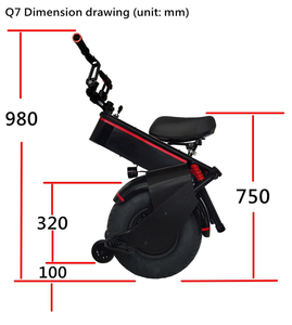 Vente en gros de trottinettes à une roue pour adultes de 18 pouces, 1000 W, couleur noire, monocycle électrique à une roue - Product Image 2