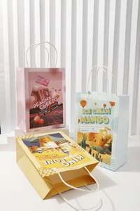 Sacs en papier personnalisés avec logo imprimé, taille personnalisée, pour un jour spécial, sac de remerciement fantaisie, cadeau de mariage personnalisé, avec poignées - Product Image 6