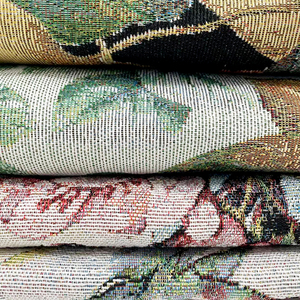Tissu d'<span class=keywords><strong>ameublement</strong></span> en velours jacquard respirant, teint en fil, à motif floral, vert, bleu, bordeaux, en <span class=keywords><strong>coton</strong></span>/polyester, pour textiles de maison - Product Image 2