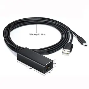 Hot selling USB 2.0 To RJ45 For Chromecast Ethernet Adapter 2 1 Ultra Audio TV Stick Micro USB Network Card