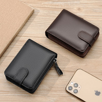 Dompet Pria Desain Logo Kustom, Penjepit Uang, Dompet PU, Tempat Kartu, Dompet Pendek