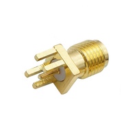 Conector Coaxial RF YRL YRL-201, Macho SMA Recto, Montaje en Borde, 50 Ohmios, Conector de Montaje en PCB