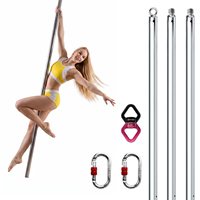 PRIOR FITNESS Poteau de Danse Aérienne, Certifié SGS, Poteau de Danse Aérienne de 3m 45mm avec Matériel de Fixation pour Plafond de 12-15 pieds pour la Danse Aérienne