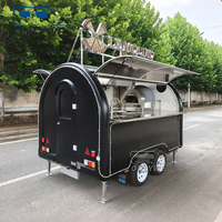 Remolque de Comida Móvil ONLYWE, Camión de Pizza Totalmente Equipado, Remolque de Catering con Aprobación EU COC y US DOT