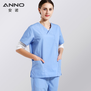 男女兼用ANNO半袖ナーススクラブシャツ医療用ジョガーユニフォーム男性と女性用卸売り織り生地 - Product Image 4