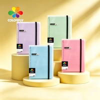 Carnet à feuilles mobiles Colorfly A5, couverture en PP Macaron, reliure rechargeable, pages amovibles faciles, carnet de journal pour étudiant