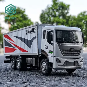 HS 1:32 Scale Transport City Carrier Shipping Alloy Custom Container Carrier Mini Truck Model Diecast With 5 Doors Open