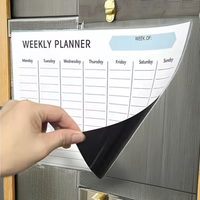 Tableau blanc magnétique personnalisé pour planification hebdomadaire, écologique, réutilisable, effaçable à sec, calendrier pour réfrigérateur, organisateur de réfrigérateur, publicitaire