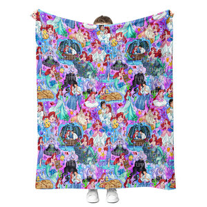 1000 Thiết Kế Tùy Chỉnh <span class=keywords><strong>Polyester</strong></span> San Hô Lông Cừu Ném Chăn Dễ Thương Công Chúa Mô hình Khác Nhau Cho Cô Gái Không Có Moq Tùy Chỉnh Chăn - Product Image 2