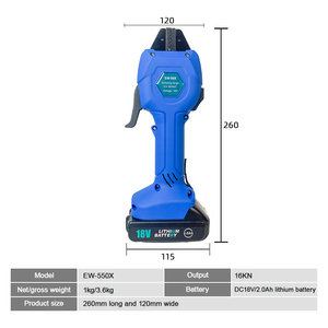 EW-50X có thể sạc lại uốn tóc bồng công cụ điện lạnh Uốn Tóc bồng Kìm thiết bị đầu cuối điện nhỏ được sử dụng để kết nối thiết bị đầu cuối dây - Product Image 3