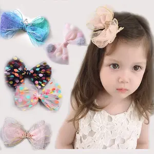 2021 Korean fashion cute sweet princess baby girls hair clips bowknot hair pins hair accessories for baby girls