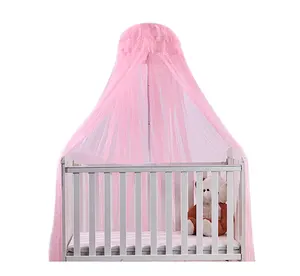OEM полиэстер принцесса розовый синий белый цвет детская кроватка Навес кровать занавеска подвесная москитная сетка для кровати для девочек
