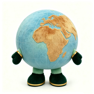 Peluche globe terrestre personnalisée, peluche planète Terre, peluche carte du monde, peluche Terre - Product Image 6