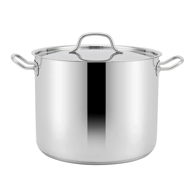 9/12/14QT cazuela moderna olla de sopa de cocina por inducción 24/26/28cm olla grande de acero inoxidable de grado alimenticio de Metal