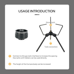 Adattatore per Bombole di <span class=keywords><strong>Gas</strong></span> da Campeggio Campingmoon con Logo Personalizzato, Convertitore per Valvole di <span class=keywords><strong>Gas</strong></span> Butano per Uso Esterno - Product Image 3