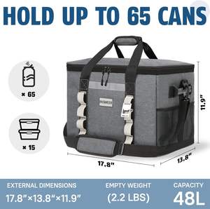 Sac isotherme de livraison de nourriture, échantillon gratuit, épais, noir, imperméable, sac thermique pour le déjeuner - Product Image 4