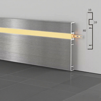 Plinthe en aluminium imperméable d'éclairage de plinthe de conception industrielle moderne de LED pour le plancher durable de cuisine d'hôtel et de salon
